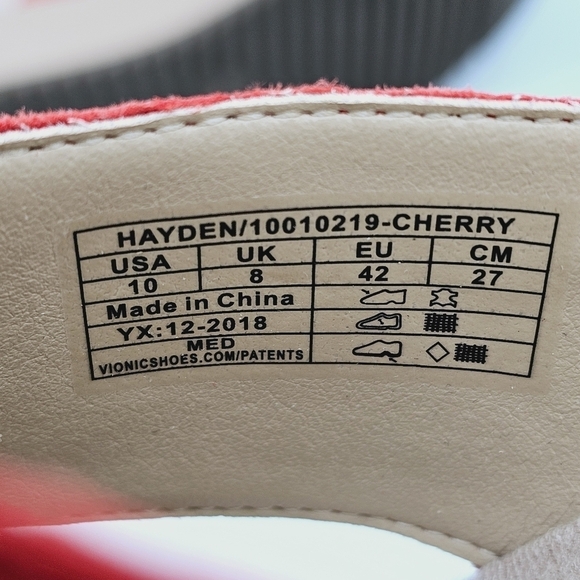 Vionic Hayden Cherry Platform Slide Comfort Sandals - Picture 2 of 12